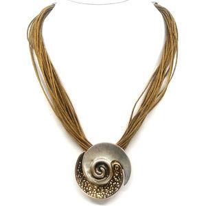 Greek Key Hand Made Pendant Necklace